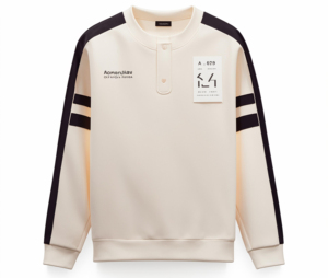 Sweat-shirt à col rond unisexe teint en pigment de haute qualité Sweat-shirt teint en vêtement d'hiver brodé pour hommes - Product Image 5