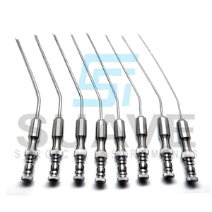 Tubos de succión Frazier de acero inoxidable, instrumentos de Neurocirugía de diagnóstico médico ENT de SUAVE, 8 Uds. - Product Image 1