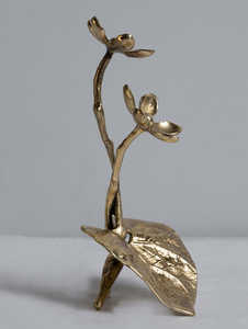 Exclusivo Adorno de Latón con Flores y Hojas, Decoración de Mesa para Sala de Estar, Regalo Antiguo para el Hogar - Product Image 5