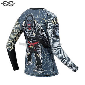 Entraînement de garde No Gi et Gi Jiu Jitsu Rashguard MMA Grappling Compression Shirts Wrestling BJJ Martial Arts Performance Gear - Product Image 2