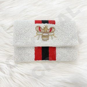 Designer Ladies Luxury Purses Handbags for Parties <b>White</b> Red Strawberry Custom Beaded <b>Evening</b> <b>Bag</b> Shoulder Fashion Accessories - Product Image 5