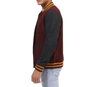 Best High Quality Custom Men's Varsity <b>Jackets</b> Winter Waterproof Windproof Cotton Fleece <b>Mandarin</b> <b>Collar</b> Discharge Printing - Product Image 6