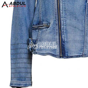 แจ็คเก็ตยีนส์ผู้หญิง ออกแบบเองได้ แจ็คเก็ตยีนส์ผู้หญิงสไตล์สตรีทแฟชั่นสำหรับใส่ในชีวิตประจำวัน - Product Image 5