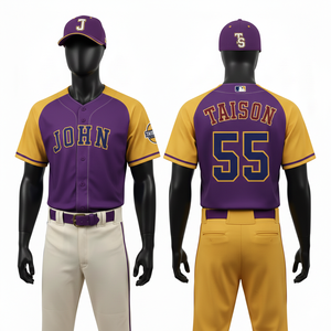Maillot de baseball pour homme de qualité supérieure, 180 GSM, polyester interlock premium, crème, manches rayées marine, sublimation, logo personnalisé - Product Image 5