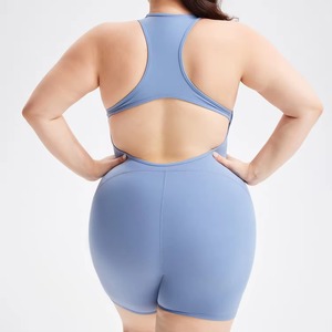 Custom Wholesale <b>One</b> Piece Yoga Fitness Workout Set Quick Dry Breathable Seamless Sportswear Bodysuit Jumpsuit - Product Image 4