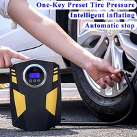 Compresseur d'air numérique portable amélioré pour pneus de voiture 12V avec affichage numérique et éclairage LED