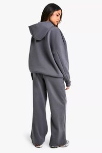 Chándales con capucha de gran tamaño con estilo personalizados para mujer, chándales de invierno de último diseño para mujer, chándales de algodón 100% para mujer - Product Image 2