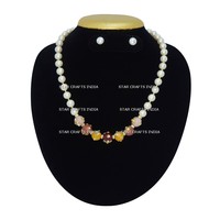 Collier classique chrétien en perles de résine de haute qualité, cadeau de mariage, de fiançailles, pour fêtes de Noël, tenue de bureau, bijoux pour femmes