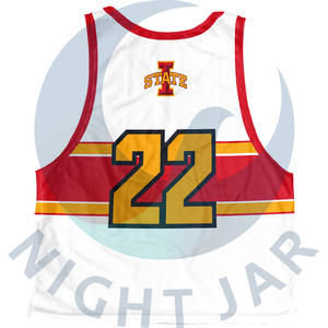 100% Polyester personnalisé fait boîte crosse imprimé réversible uniforme maillot unisexe séchage rapide respirant - Product Image 4