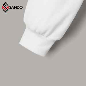 High Quality Custom Logo Cotton <b>Long</b> <b>Sleeve</b> Zip up <b>White</b> <b>Crop</b> <b>Top</b> Women Hoodie for Gym Clothing Casual Plain Shoulder - Product Image 5