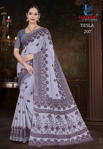 ชุดผ้าส่าหรีแบบเซ็กซี่ผ้าแห้งเร็วเย็บปักลายผ้าฝ้ายทันสมัยแบบกลับด้านได้สำหรับงานเลี้ยง - Product Image 3