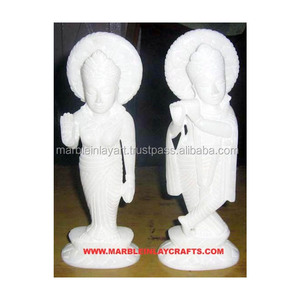 Estatua blanca de Radha Krishna - Product Image 1