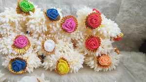 Haldi สร้อยข้อมือมีสายรัดข้อมือลายดอกไม้สำหรับงานแต่งงานของขวัญเพื่อนเจ้าสาว mehendi - Product Image 5