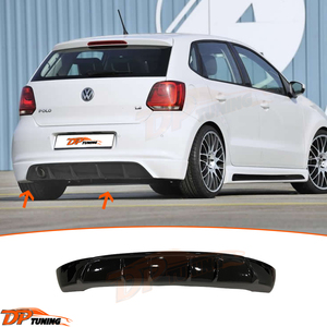 V.W Polo ปีกสปอยเลอร์ MK5 2009-2013,สปอยเลอร์ปีกกันชนด้านหลังสไตล์ Rieger แบบไม่มีเอาต์พุตพลาสติกพื้นผิวดิบหรือสี - Product Image 1