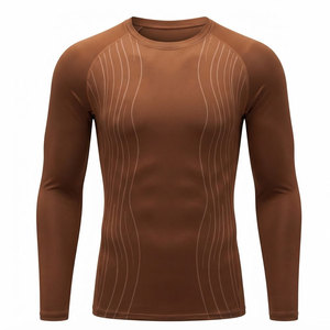 Chemises de compression haute performance pour hommes, manches longues, entraînement athlétique, course à pied, fitness, gym, vêtements de sport, haut de performance - Product Image 1