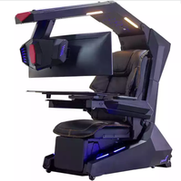 Easecomfy R1Pro chaise d'ordinateur PC inclinable avec haut-parleur de massage Star light RGB pour 3 écrans lumière LED zéro gravité cockpi