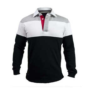 Camiseta de rugby de estilo clásico de alta calidad rayas sólidas con uniforme de rugby para equipos de fútbol - Product Image 2