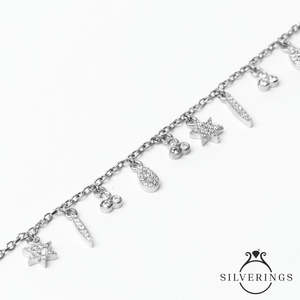 NOVAMART Fine Silverings 925 Sterling <b>Silver</b> Fine <b>Charm</b> <b>Bracelet</b> Wholesale Export - Product Image 6