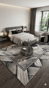 Alfombras Turcas Modernas de Franela Jacquard Tejidas a Máquina, Alfombras de Yute de Alta Calidad Resistentes a las Manchas, Pelo Medio, Abstractas, Antideslizantes - Product Image 4