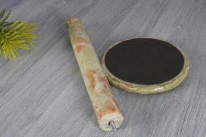 Portarrollos de Papel Higiénico Tallado a Mano en Ónix Verde, Elegante y Duradero, Organizador para Baño y Cocina, Accesorio para el Hogar - Product Image 2