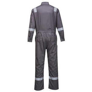 Overol de algodón 100% uniforme de trabajo de seguridad reflectante con cremallera overol antiestático FR overol - Product Image 2