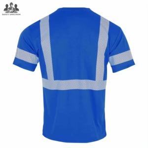 T-shirt de travail industriel respirant et imperméable en gros |   Vêtements de travail haute visibilité pour hommes, résistants |   Direct d'usine - Product Image 3
