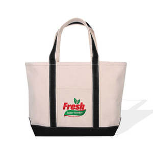 Your Logo Beach <b>Tote</b> Bag Eco-Friendly Cotton Heat Transfer Printing Recyclable PP Material Medium Size for Daily Use Advertising - Product Image 2
