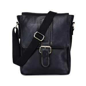 Bolsa de mensajero de cuero genuino de grano completo 100% elegante para hombre, calidad superior, decoración con logotipo personalizado, precio al por mayor - Product Image 1