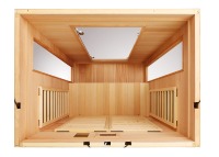 Sauna infrarouge électrique moderne à faible EMF pour 1 personne, en bois massif de pruche, idéal pour salon et chambre à coucher - Vente chaude OEM