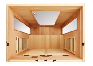 Sauna infrarouge électrique moderne à faible EMF pour 1 personne, en bois de pruche, idéal pour appartement, chambre ou salon – Vente chaude OEM - Product Image 2