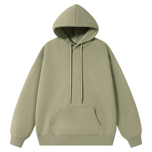 Sweat à capuche décontracté pour hommes et femmes, coupe ample, couleur unie, avec capuche imprimée de haute qualité sur les épaules - Product Image 2