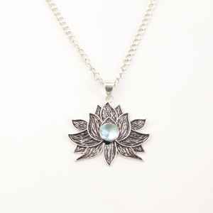 Collar de Moda con Colgante de Aleación de Cobre con Topacio Azul Cielo, Certificado IGI, Joyería Elegante para Mujer, Ideal para Fiestas de Halloween - Product Image 4