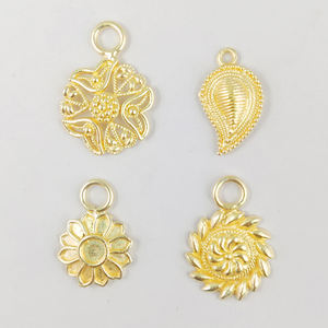 Dije Pequeño de Latón Chapado en Oro con Forma de Flor y Piedra Preciosa de 12 mm, para Fabricación de Joyas, Collares y Accesorios de Moda - Product Image 5