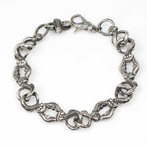 Brazalete de Plata de Ley 925, Chapado en Rodio Negro, Estilo Antiguo, Moderno - Product Image 2