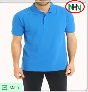 ที่มีคุณภาพสูงผ้าฝ้าย100% เส้นใย Oem หรูหราผู้ชายแฟชั่นโปโลเสื้อยืด - Product Image 1