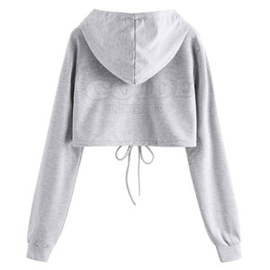 Ropa de moda Transpirable Mujeres Crop Top Sudaderas con capucha Uso al aire libre Superventas Mujeres Crop Top Sudaderas con capucha - Product Image 2