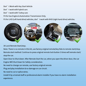 Plug and Play <span class=keywords><strong>Kit</strong></span> di avviamento remoto del motore per Toyota Prado 2010-2017 pulsante di avviamento a benzina solo avviamento remoto - Product Image 4