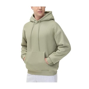 Nuevo estilo 100% algodón manga larga hombro pendiente cuello redondo sólido cómodo de talla grande Sudadera con capucha para hombre de Bangladesh - Product Image 4