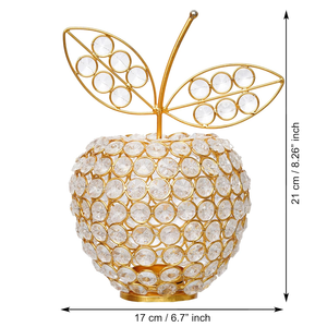 Photophore en laiton poli de luxe en forme de pomme pour centres de table de mariage et décoration d'événement au prix de gros - Product Image 4