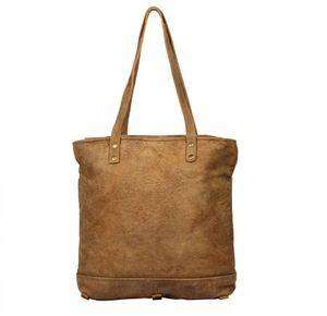 Haute Qualité Solide Brun En Cuir Véritable Grand Portable Fermeture À Glissière Sac Résistant À L'eau Logo Personnalisé pour Hiver Printemps - Product Image 3