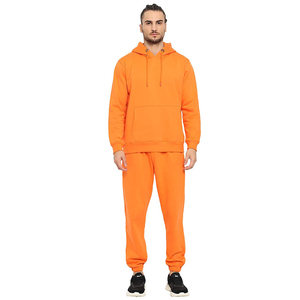 Nouveaux survêtements pour hommes de la meilleure qualité couleur Orange fabriqués en coton polyester jogging survêtements avec logo personnalisé - Product Image 1