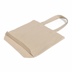 กระเป๋าผ้าแคนวาสขนาด 12 นิ้ว ความจุเยอะ ปิดด้วยซิป พร้อมโลโก้ปรับแต่งได้ ลายสีพื้น - Product Image 5