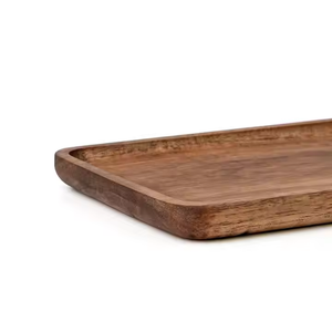 Plateau de service à double niveau en bois d'acacia massif, écologique, pour la cuisine, le salon, la salle de bain, par Crescent Crafts - Product Image 4