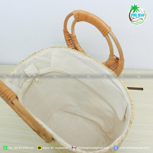 Producto caliente Un giro natural en la moda moderna con bolsa de jacinto de agua con mango de bambú con alta calidad y buen precio - Product Image 2