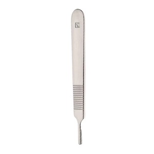 Manche de scalpel en acier inoxydable, conception inclinée, taille 250 mm, compatible avec les lames numéro trois pour un contrôle précis de la coupe chirurgicale - Product Image 2