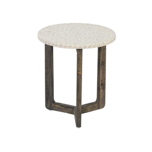 Handcrafted Midcentury design Mother of pearl Side <b>Table</b> <b>for</b> Living Room Wooden <b>Legs</b> Wholesale Home Furniture from Vietnam - Product Image 5