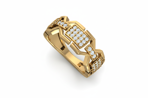 14K Gold Diamond <b>Ring</b> for Women – Luxury Elegant Statement Jewelry - Product Image 3