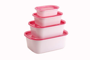 Ensemble de 4 pièces de haute qualité de nouvelles boîtes de rangement en plastique rectangulaires Matériau PP Capacité de 200 + 500 + 1000 + 2000ML Exportation bon marché de l'Inde - Product Image 5