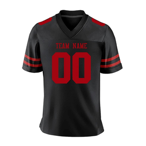 2025 tendance grande taille maillot de Football américain respirant 100% Polyester maille séchage rapide couleur personnalisée Logo impression tout - Product Image 4