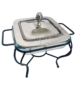 Casseroles en métal Buffet Fait à la main Décoratif en fer Support en métal Chauffe-plats Brillant Poli Plat pour serveur de nourriture pour les mariages - Product Image 1